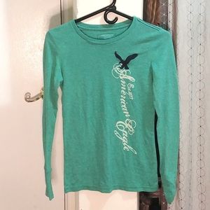 American Eagle Outfitters Long Sleeve Tee S Green